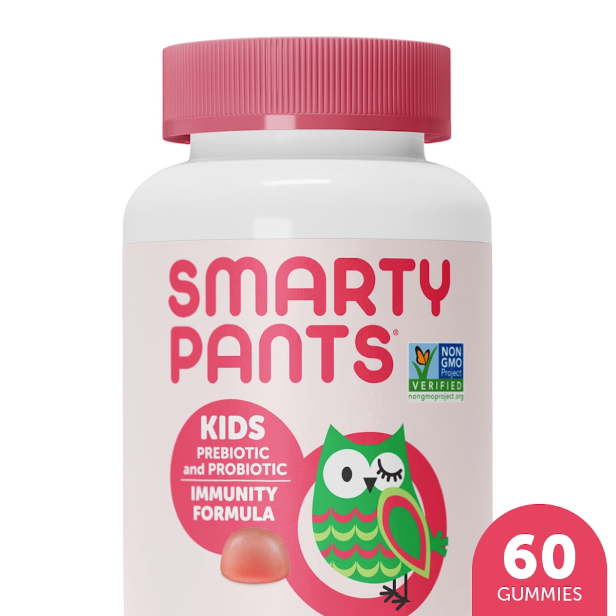SmartyPants Kids Probiotic Gummies for Gut Health Strawberry Creme, 60 Ct