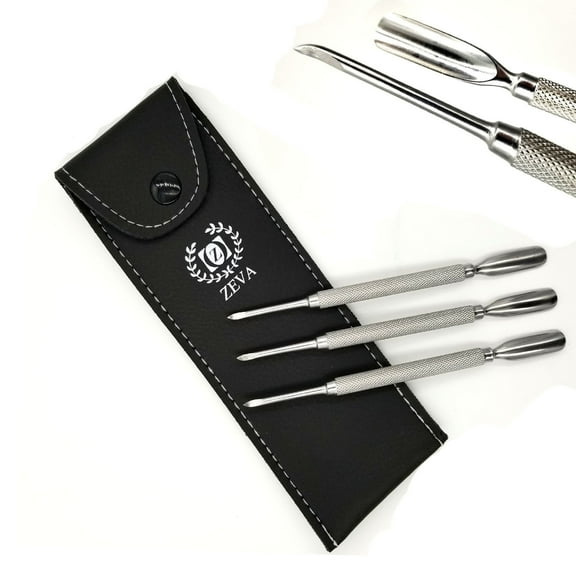 4 Pcs Beauty Nail Care Cuticle Pusher Spoon Trimmer File Manicure Pedicure Tools