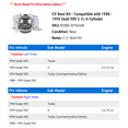 thumbnail image 2 of CV Boot Kit - Compatible with 1988 - 1994 Saab 900 2.1L 4-Cylinder 1989 1990 1991 1992 1993, 2 of 2