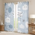 thumbnail image 2 of Homewish Kids Children Hot Air Balloon Blackout Curtains Set of 2 (52x84 Each),Starry Sky Window Curtains,Cute Geometric Stripes Curtains and Drapes,Luxury Bedroom Decor, 2 of 6