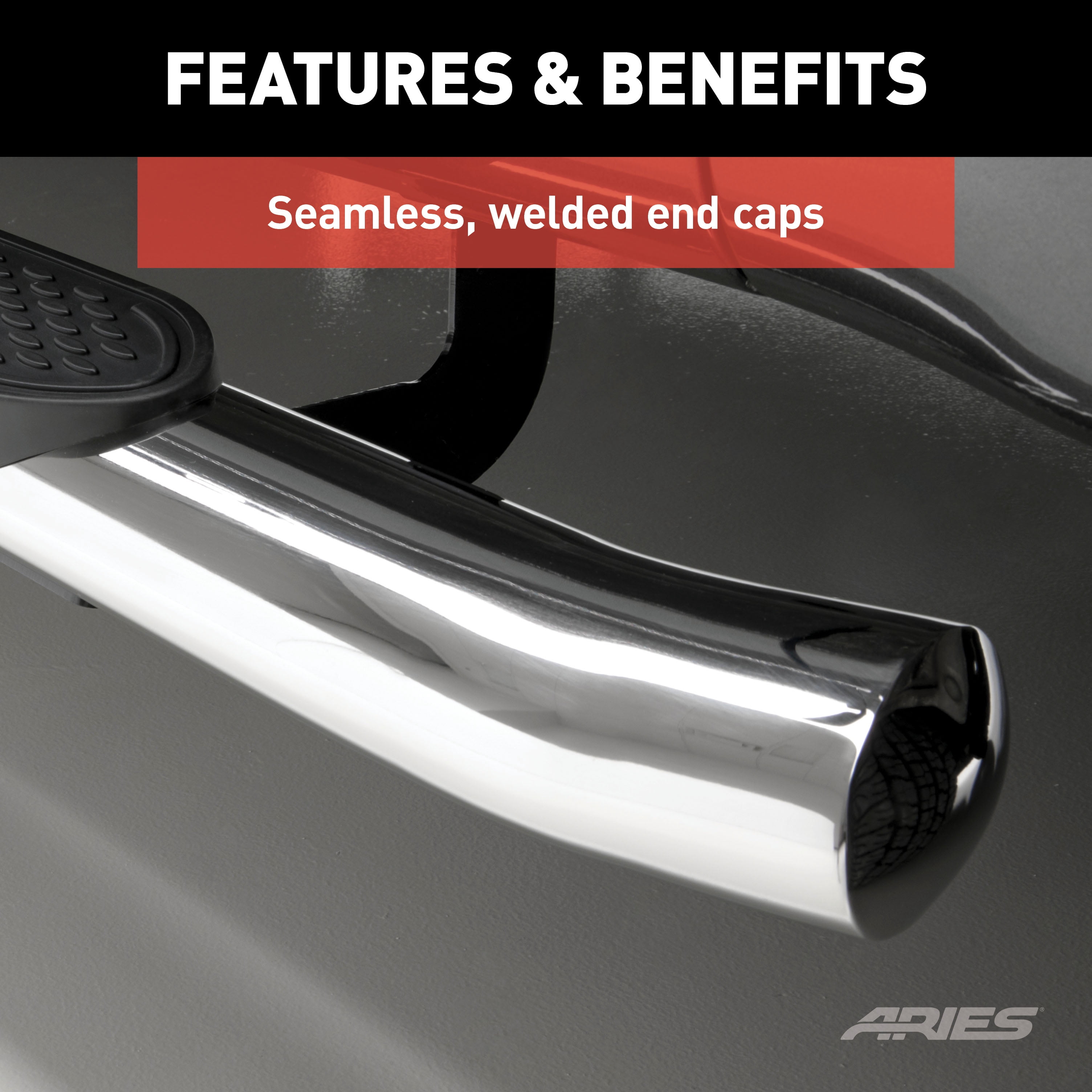 ARIES S225040-2 4-Inch Oval Polished Stainless Steel Nerf Bars, Select Dodge, Ram 1500 Fits select: 2019 RAM 1500 CLASSIC TRADESMAN, 2015-2017 RAM 1500 SLT