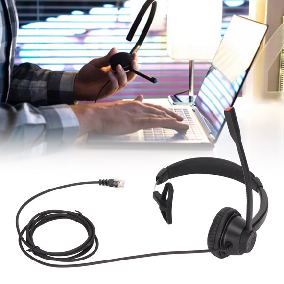 RJ9 Phone Headset With Noise Cancelling Microphone Deskphone Cell Phone Headphone For PC Laptop, Office Headset, For Call Center