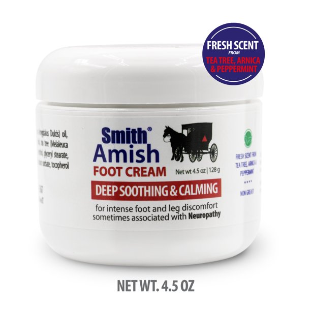 Smith Amish Foot Cream provides deep comfort to foot, ankle