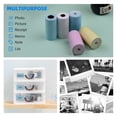 thumbnail image 3 of Graflsoa Aibecy 5-Roll Thermal Paper Set for Portable Printers - White, Yellow, Pink, Blue & Adhesive Labels (57x30mm), 3 of 6