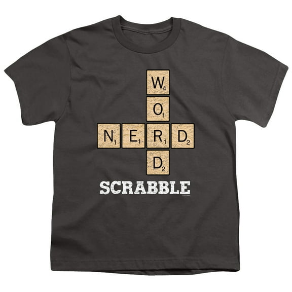 Scrabble Word Nerd S/S Youth 18/1 T-Shirt Charcoal