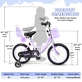 thumbnail image 7 of Enjoyrun 16" Kids Bike,Girls Bike with Training Wheels,Basket and Doll Seat,Bicycle for Children Ages 5-8,Purple, 7 of 7