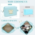 thumbnail image 2 of Gynky Makeup Bag Toiletry Bag Organizer Personalized Initial Make up Cosmetic Bags Travel Essentials for Birthday Christmas Girl Women Girlfriend Teacher Valentines Day Gifts, 2 of 9