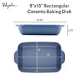 thumbnail image 4 of Ayesha Curry Rectangular Ceramic Baking Dish, 9-Inch x 13-Inch, Anchor Blue, 4 of 7