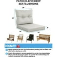 thumbnail image 3 of WINSOON 24x24 Inch Outdoor Deep Seat Cushion Set-Light Grey, 3 of 6