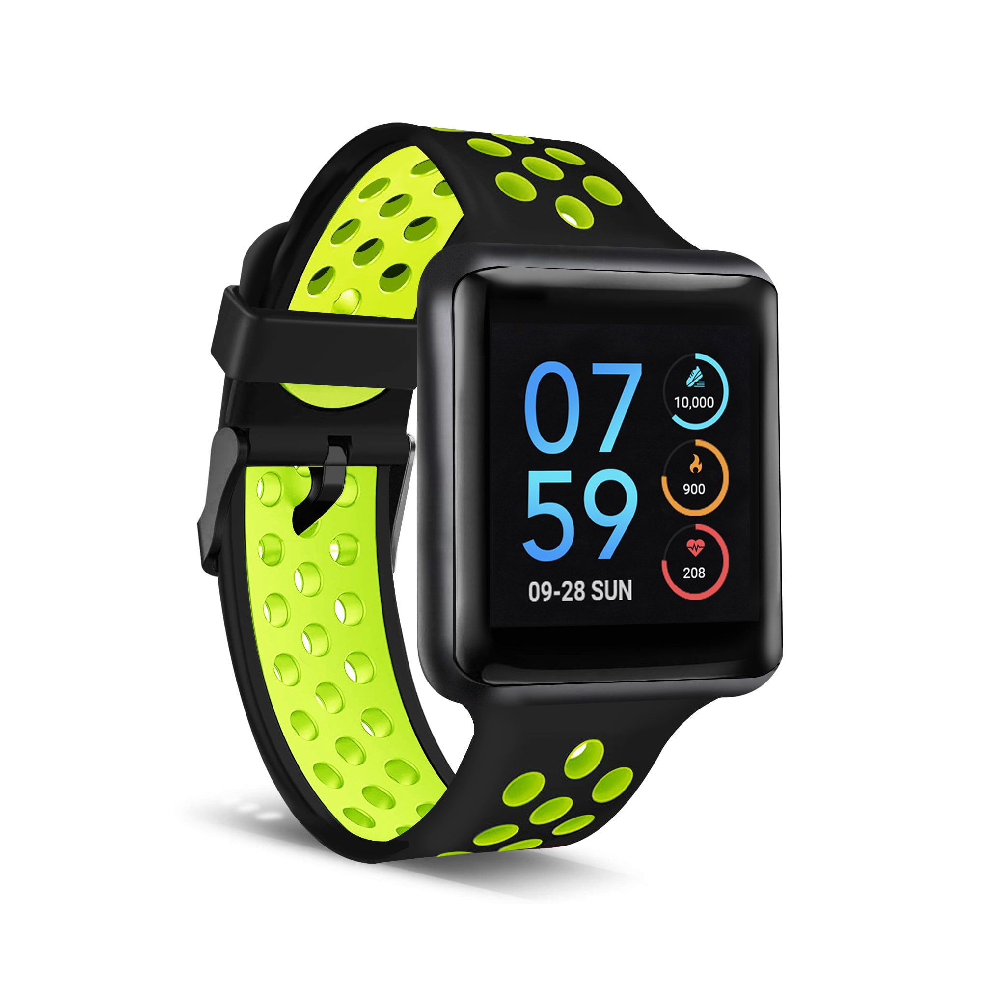 iTouch - iTouch Air SE Unisex Rubber Smartwatch Fitness Tracker Green/Black - Walmart.com ...