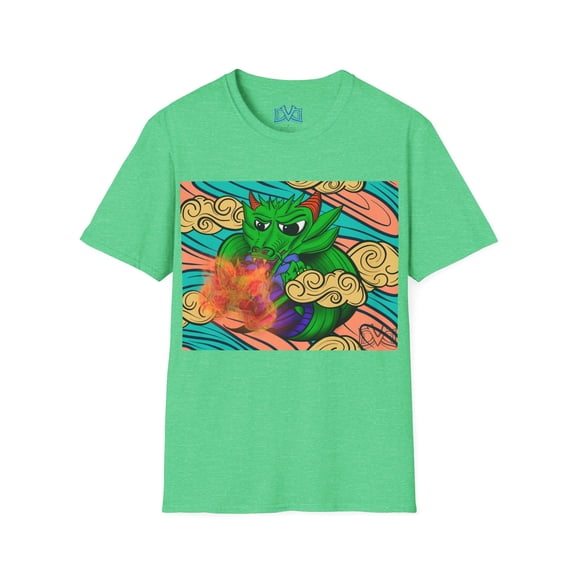 Dragon of Elements, Skate n' Surf wear. Hand drawn art soft-style t-shirt.