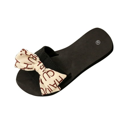 

Twist Knot Flat Toe Side Sandals Women Girls Dresssy 2023 Twist Knot Flat Toe Loop Sandals Bowknot Toe Ring Flat Slides for Women Bowknot Toe Ring Sandals