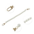 thumbnail image 3 of Unique Bargains 1 Pc Portable Keychain Pearl Handbag Strap for Dating Gold Tone Metal Plastic, 3 of 5