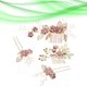 thumbnail image 5 of 4 piezas Boda de boda de moda hecha a mano Peinado juego de peinados florales accesorios para el vestido de novia de rehinestona (rosa) HOMEMAXS MX4756036, 5 of 6