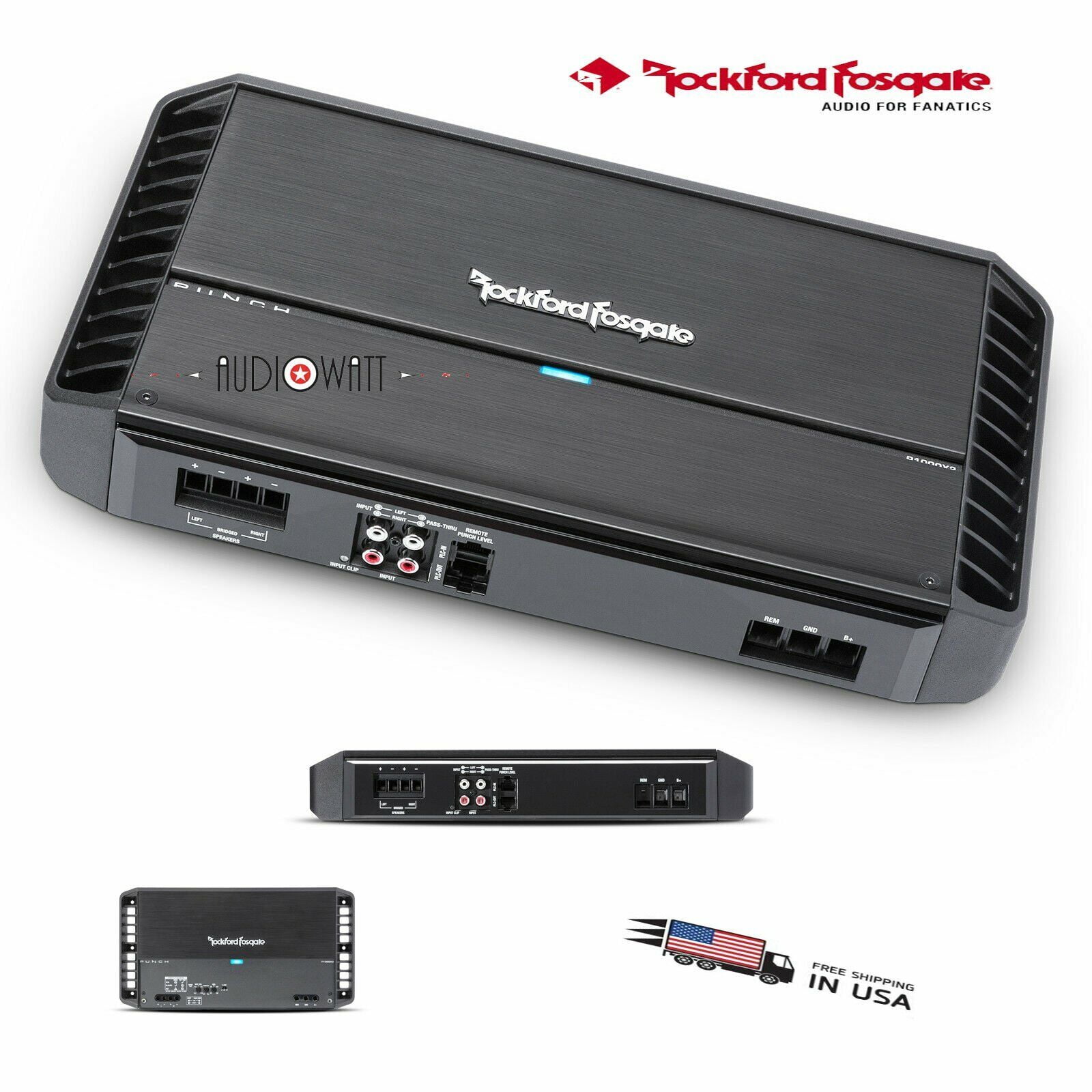 Rockford Fosgate P1000X2 1000W 2Ohms 2Channel Power Amplifier Punch