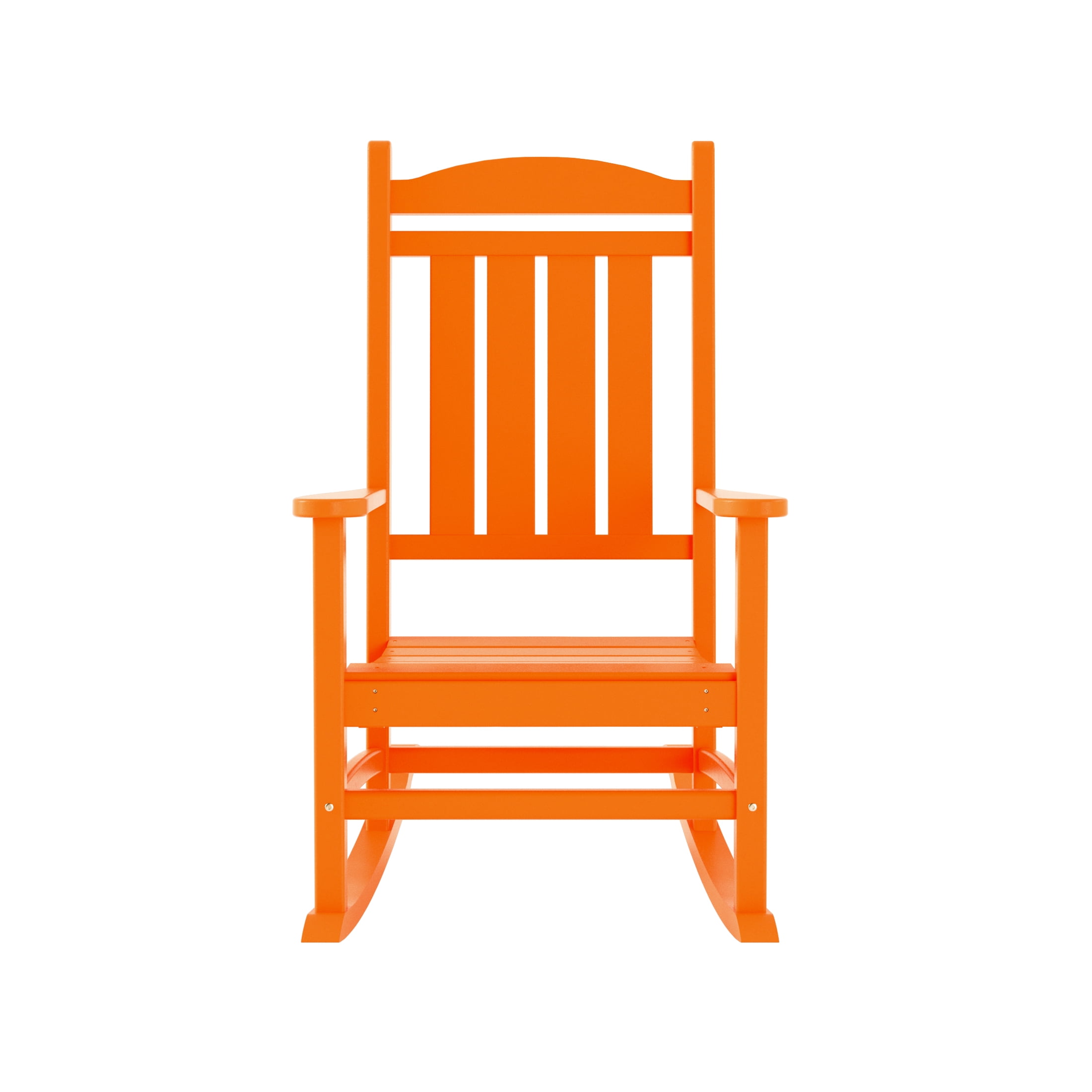 GARDEN Classic Plastic Adirondack Porch Rocking Chair, Orange