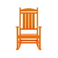 thumbnail image 4 of WestinTrends Malibu Classic 3 Piece Outdoor Rocking Chairs Set, All Weather Poly Lumber Adirondack Rocker Bistro Set Patio Deck Porch Chairs Set of 2 with Side Table, Orange, 4 of 7