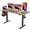 Rustic Brown, variant on Seang Electric Standing Desk, Adjustable Height Stand up Desk with 3 Memory Presets, 55x24 Inch Sit Stand Desk with Splice Board for Home Office Computer Workstation, Black Frame/Rustic Brown Top