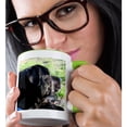 thumbnail image 2 of 3drose, Black Lab Dog Head View Turned Away, 15oz Two-tone Green Mug, 2 of 6