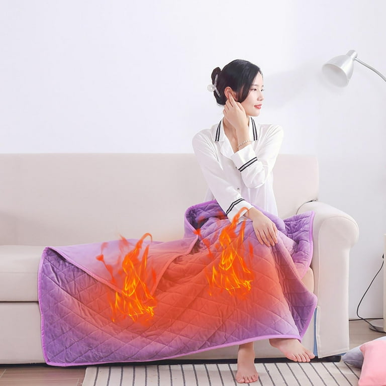 Fuzzy heated blanket sales