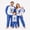 Style1:Blue, variant on AceBaby Family Matching Christmas Pajama Set, Reindeer and Plaid Print Holiday Sleepwear Loungewear PJs