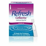 Refresh Celluvisc Lubricant Soothing Eye Gel, 0.01 oz Single Use Vials, 30 Count Per Box 5 Boxes