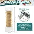 thumbnail image 2 of Uxcell 20 Gauge Floral Wire Flexible Paddle Wire 38 Yard Florist Wire Wreath for DIY decorations Wire Gold 1 Roll, 2 of 6