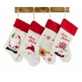 thumbnail image 3 of Holiday Christmas Patterned Linen Hanging Stocking (Snowman, 1-Piece), 3 of 3
