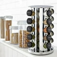 thumbnail image 5 of 20 Jar Revolving Countertop Spice Rack with Spices Included, FREE Spice Refills for 5 Years, Polished Stainless Steel with Black Caps, 30020, 5 of 8