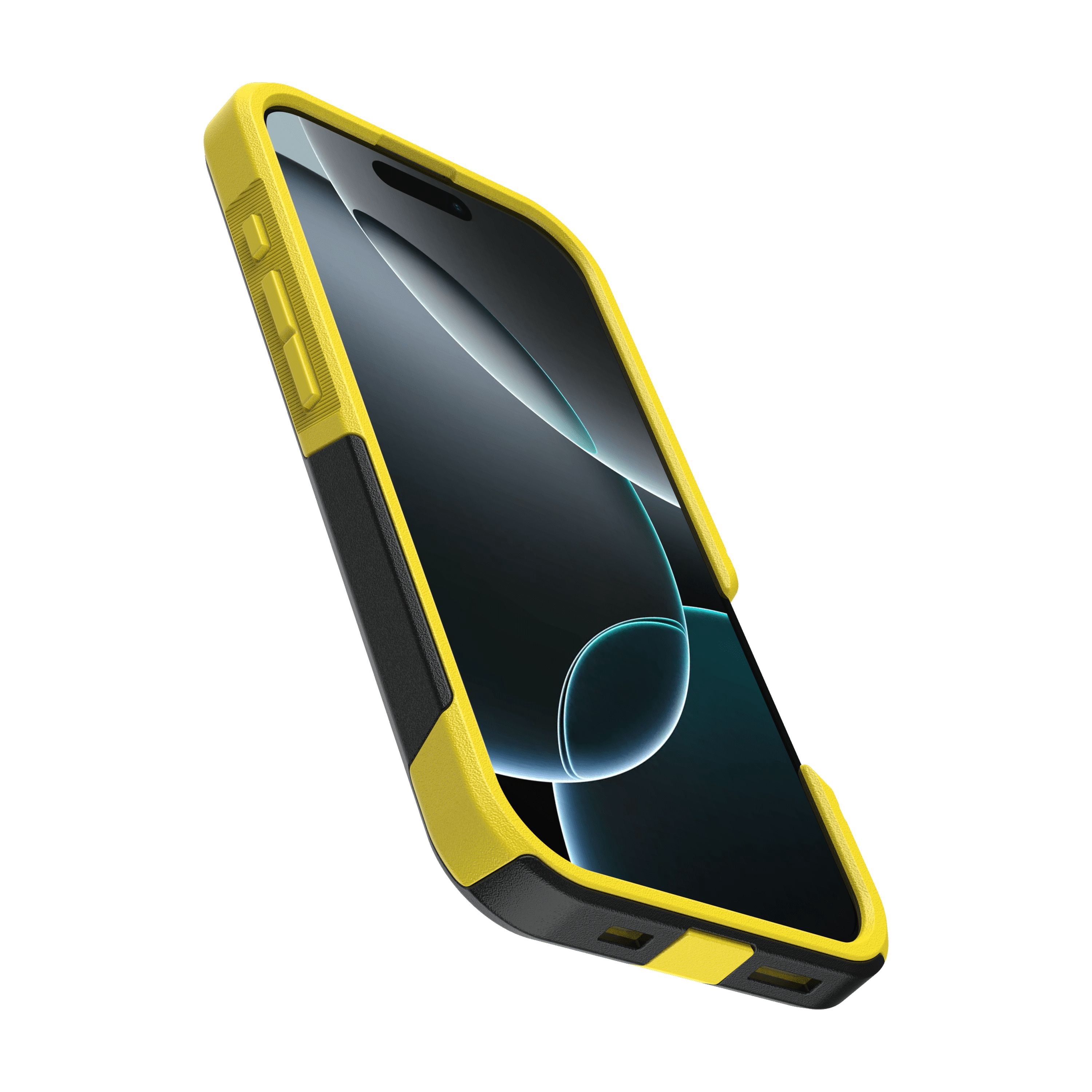 OtterBox iPhone 16 Pro (Only) - Commuter Series MagSafe Case - Night (Black & Yellow) - Built-in Magnets - Slim & Tough - Pocket-Friendly - with Port Protection - Non-Retail Packaging
