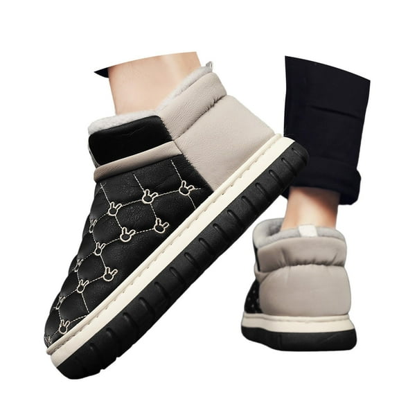 Men's Slippers Thick Sole Warm Comfortable Fashionable Footwear for Autumn and Winter