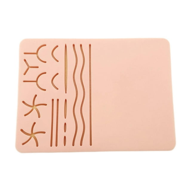 Almohadilla de práctica de sutura ,DIY Suturing Practice Pad Silicone Skin Realistic ,Pad,heridas de corte previas resistentes a la lágrima de la lágrima ,Modelo de capacitación
