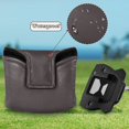 thumbnail image 6 of Haosy Dark Coffee Golf Mallet Putter Cover Strong Magnetic Leather Golf Club Headcover Closure, 6 of 7