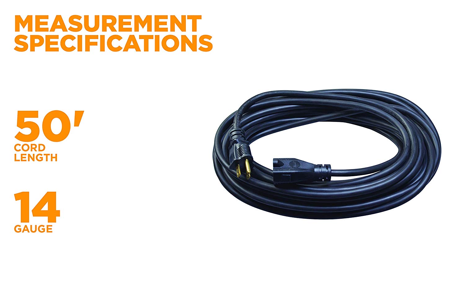 Woods Products 982452 50-Foot SJTOW Agricultural Outdoor Heavy Duty All- Weather Extension Cord