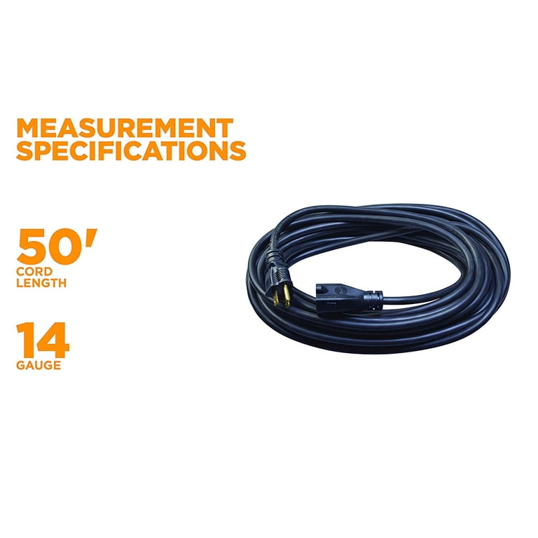 Woods 50-Foot Outdoor Extension Cord, 14/3 SJTOW photo 6