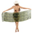 thumbnail image 2 of HAPPY BAY Women's High Waist Tie Beach Pareo Wrap Sarongs Short Cover Ups One Size Tawny, Animal, 2 of 5