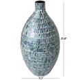 thumbnail image 3 of DecMode 22" Handmade Mosaic Inspired Blue Mother of Pearl Shell Vase, 3 of 11