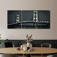 thumbnail image 2 of Cityscape Wall Art Cleveland City Skyline Pictures 3 Piece Canvas Paintings Contemporary Artwork City Night View Panorama Posters and Prints Stretched Framed Ready to Hang, 48" Wx24 H, 2 of 5