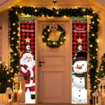 thumbnail image 2 of Christmas Decorations Outdoor Yard Front Porch Sign Set, Snowman Welcome Door Banner, Hanging Merry Christmas Decorations for Home (B), 2 of 6