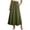 Army Green, variant on ShomPort Maxi Skirt for Women Cotton Linen Summer Causal Elastic Waist Drawstring A-Line Long Skirts Vacation