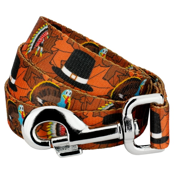 Country Brook Design® 1 inch Thanksgiving Tradition Dog Leash - 4 Foot