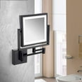 thumbnail image 4 of Wall Mirror, Wall Mounted Makeup Mirror 8-Inch Two-Sided Swivel Wall Mount Mirror with 3X Magnification, 360 Degree Swivel, 4 of 7