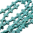thumbnail image 1 of 20 hebras de cuentas turquesas de 12x16 mm, teñidas para diseño de joyería (25 piezas/hebra), 1 of 2