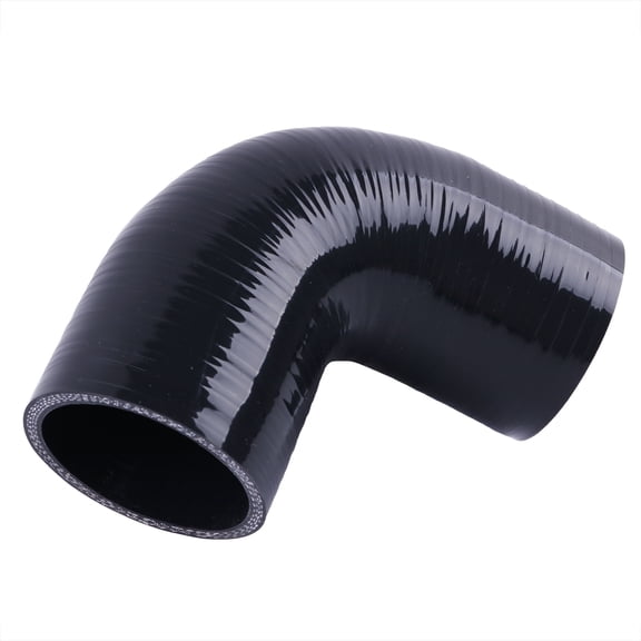 OHOB-COOL Silicone 90 Degree elbow Hose ,ID 63mm,Length (102mm),4-Ply (5.4mm) Reinforced Turbo/Intercooler/Intake Piping Coupler Industrial Hydraulic Hoses Black