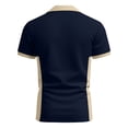 thumbnail image 5 of Men's US 250th Anniversary Vintage Color Block Polo Shirt with Side Stripe Detail and American Flag Patch Featuring Short Sleeve Turn-Down Collar Multicolor S, 5 of 5