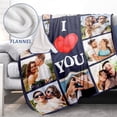 thumbnail image 3 of AISENIN Personalized Picture Blanket I Love You Gifts Customized Couples Gifts for Boyfriend Girlfriend Wife Husband Wedding Anniversary Birthday Gift, 3 of 5