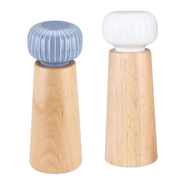 Molinillo de sal y pimienta de molinillo y pimienta de , molinillos de pimienta, saleros con rotor de cerámica ajustable, paquete de 2 Magideal Molinillo de sal y pimienta