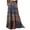 Blue, variant on Women Patchwork Floral Print Maxi Skirt High Waist Bohemian Style A Line Long Skirt with Elastic Waistband for Casual Daily Wear Brown XL