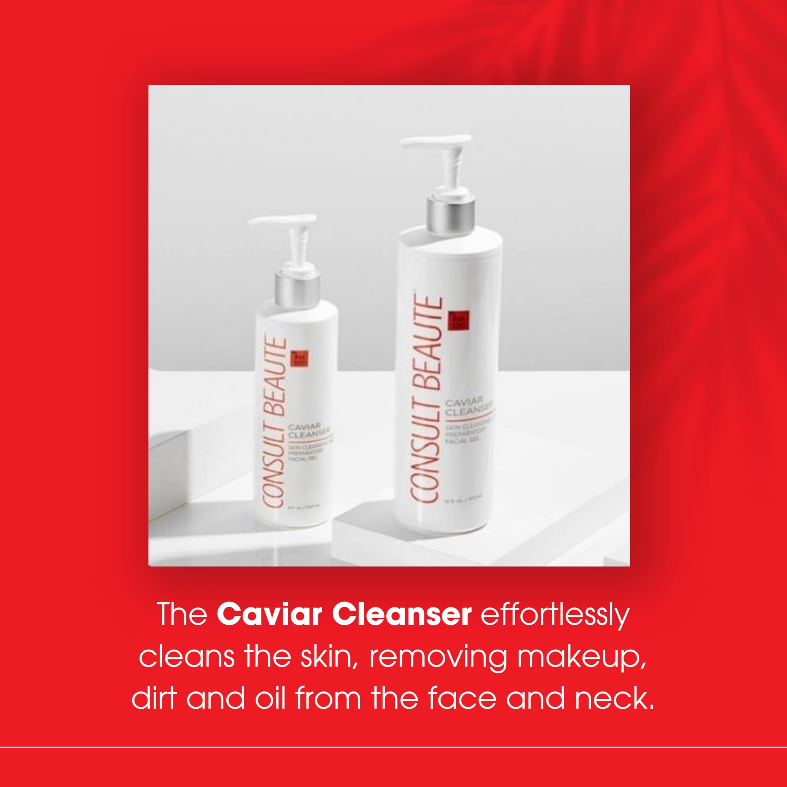 Consult Beaute Caviar Facial Cleanser, Gentle Gel-to-Foam Wash, 16 Fl Oz