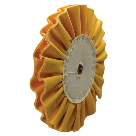 

Yellow Ventilated Buffing Wheel 8455-61 Fits 7/8 Arbor Hole Made in
